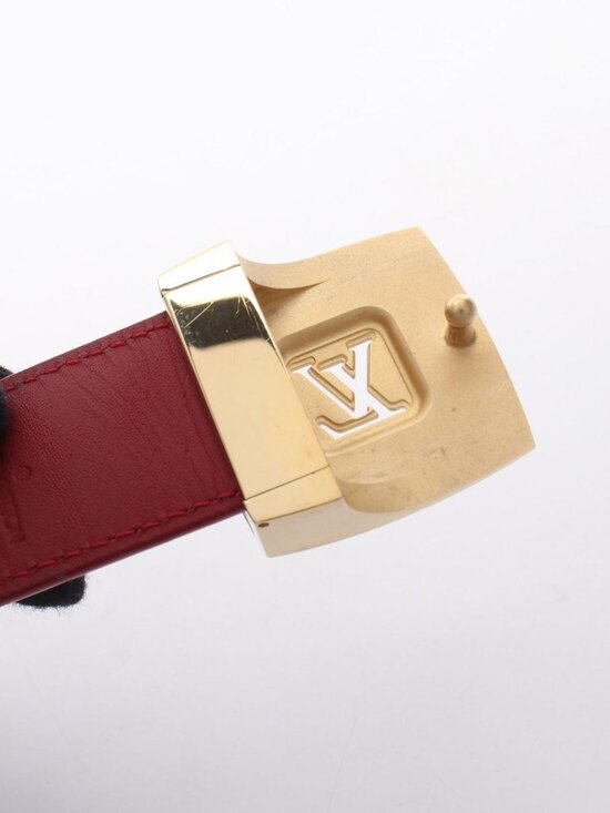 Louis Vuitton Belt Ceinture LV Cut Reversible Gold Leather Canvas main image 4